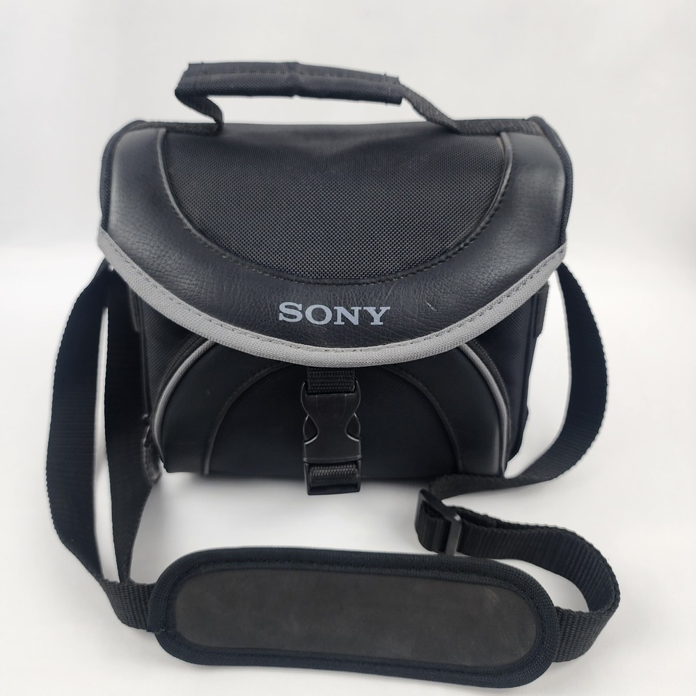 Sony LCS-X20 Camera Camcorder‎ Soft Carrying Bag Black Adjustable Shoulder Strap